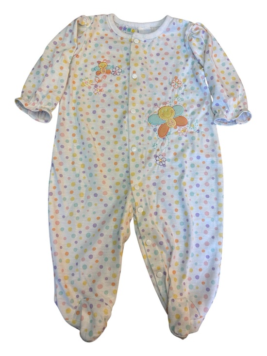 miniwear Other - VTG 2006 Miniwear Pastel Polka Dot Sleeper 6-9M